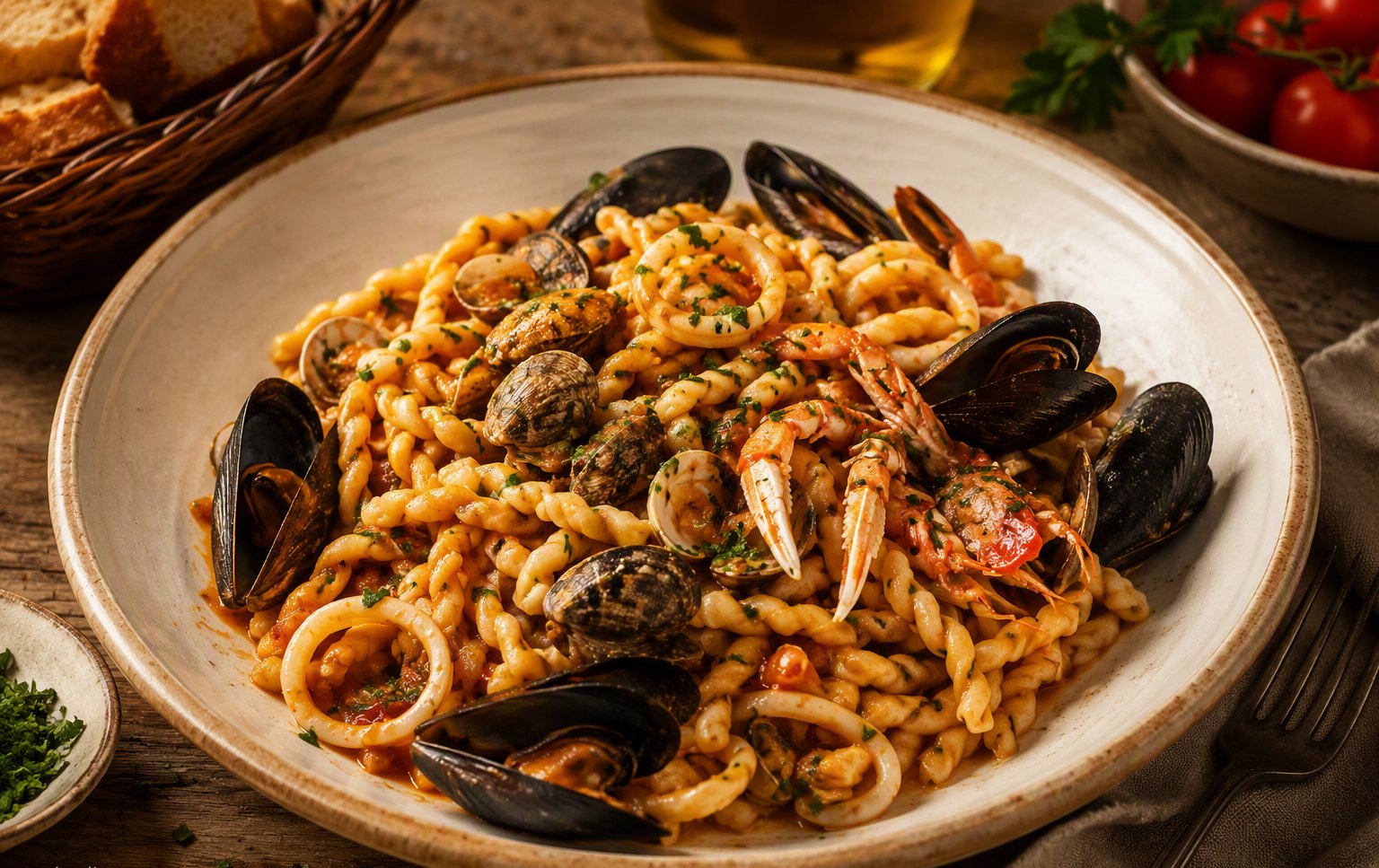 Busiate ai frutti di mare